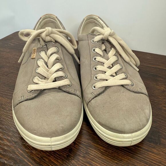 Ecco Women’s Soft 7 tan leather sneaker comfort shoe size 6 - Picture 3 of 8